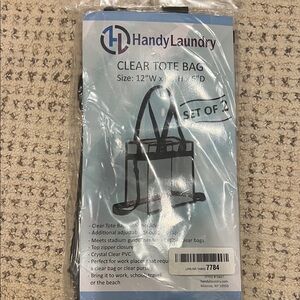 NWTHandy Laundry Clear Tote Bag, meets stadium guidelines, for concerts or beach
